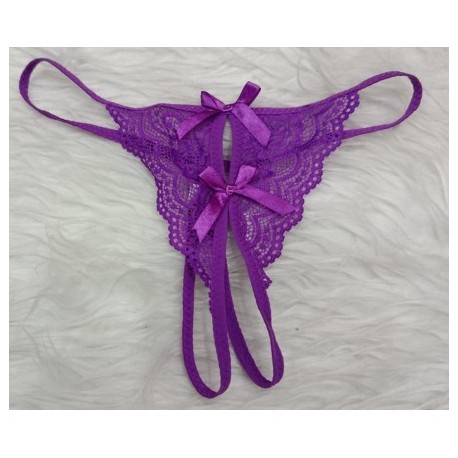 String sexy ouvert en dentelle