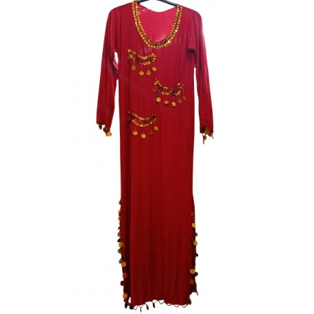Robe de danse orientale rouge