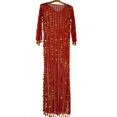 Robe de danse orientale rouge