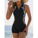 Maillot de bain une pièce à fermeture éclair