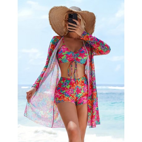 Maillot de Bain 3 Pièces avec Boxer