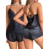 Ensemble pyjama short 2 pièces en satin