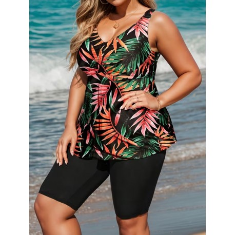 Maillot de bain tankini 2 Pieces  imprimé