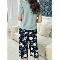 Ensemble pyjama pantacourt décontracté