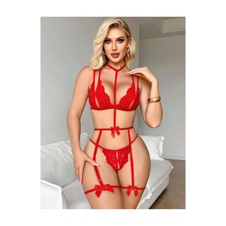 Ensemble lingerie sexy -rouge