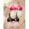 Pack 4 Soutien gorge en dentelle avec armature