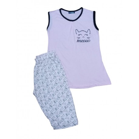 Ensemble pyjama court brodé