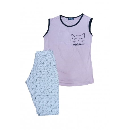 Ensemble pyjama court brodé