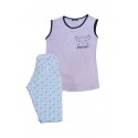 Ensemble pyjama court brodé