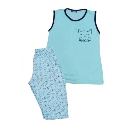 Ensemble pyjama court brodé
