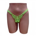 String coquin en dentelle brodé avec motifs