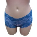 Boxer en dentelle avec doublure-Bleu