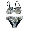 Maillot de bain 2 pieces balconnet imprimé esprit sauvage