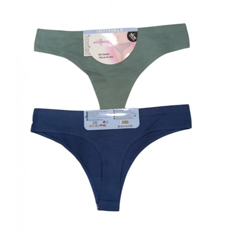 pack 2 strings invisible en coton