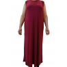 Robe longue élastique sans manches-Vert